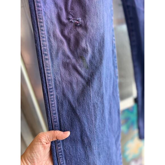 Vintage 1990's custom dyed purple Wrangler jeans size M - Picture 2 of 5